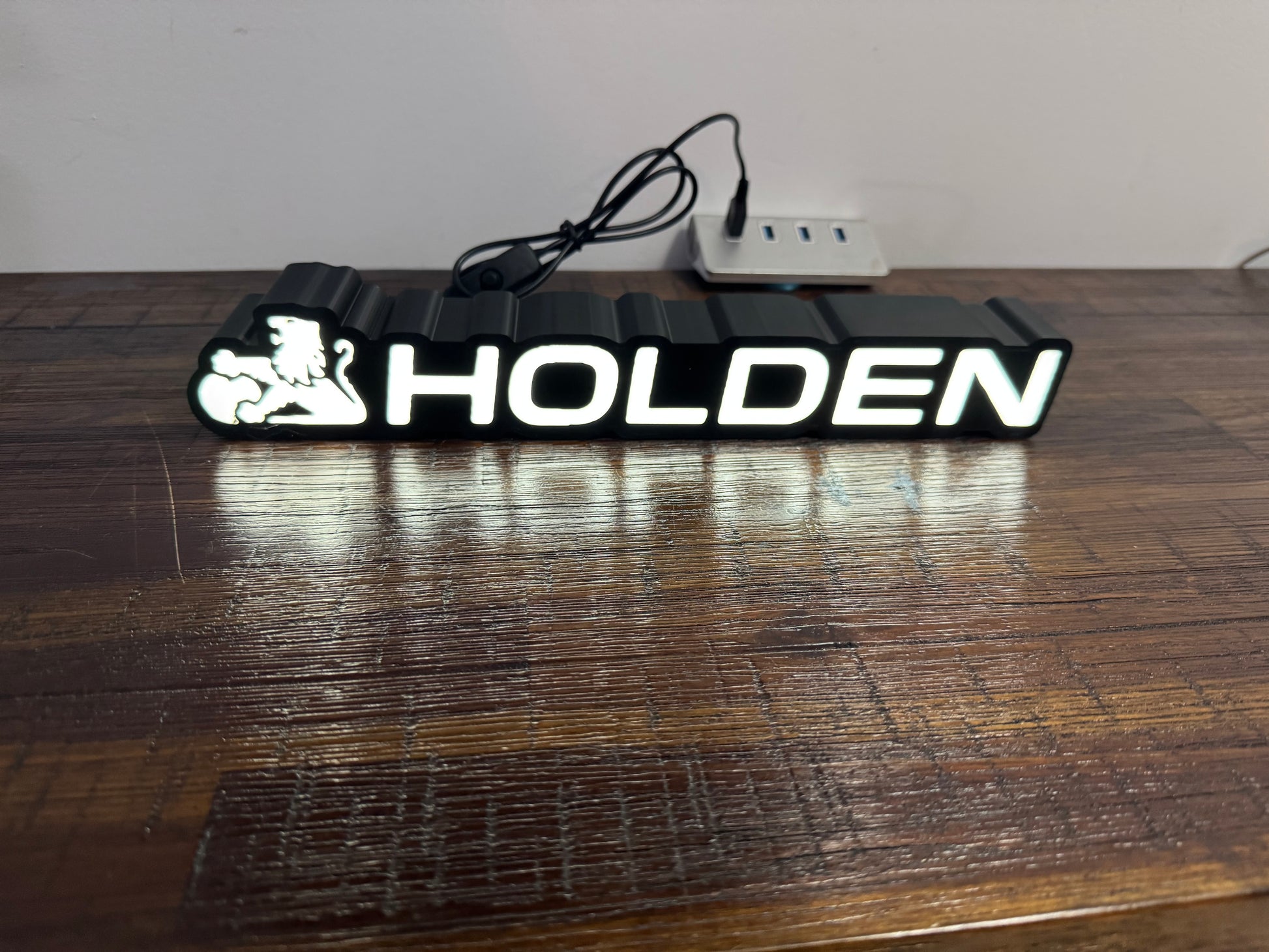 Holden Lion Badge Logo - Light Up Artwork / Wall Art / Sign