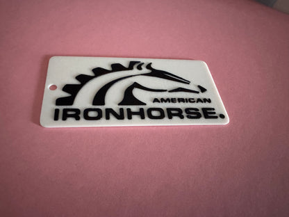 American IronHorse Black & White Logo - Keychain