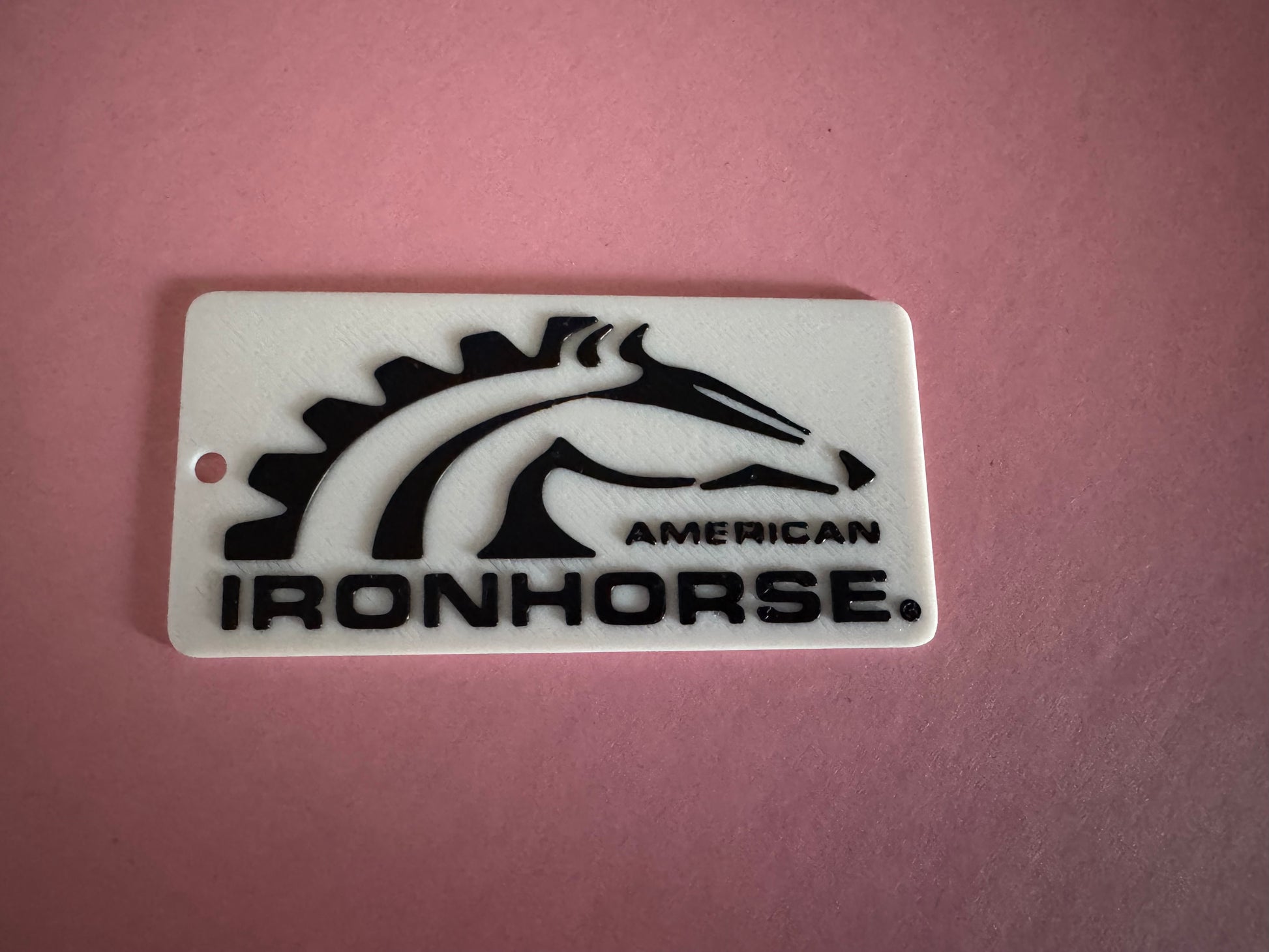 American IronHorse Black & White Logo - Keychain