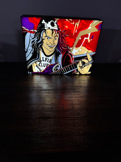 LED Light-Up Sign: Eddie Munson's Final Solo - Hellfire Club Edition 🎸