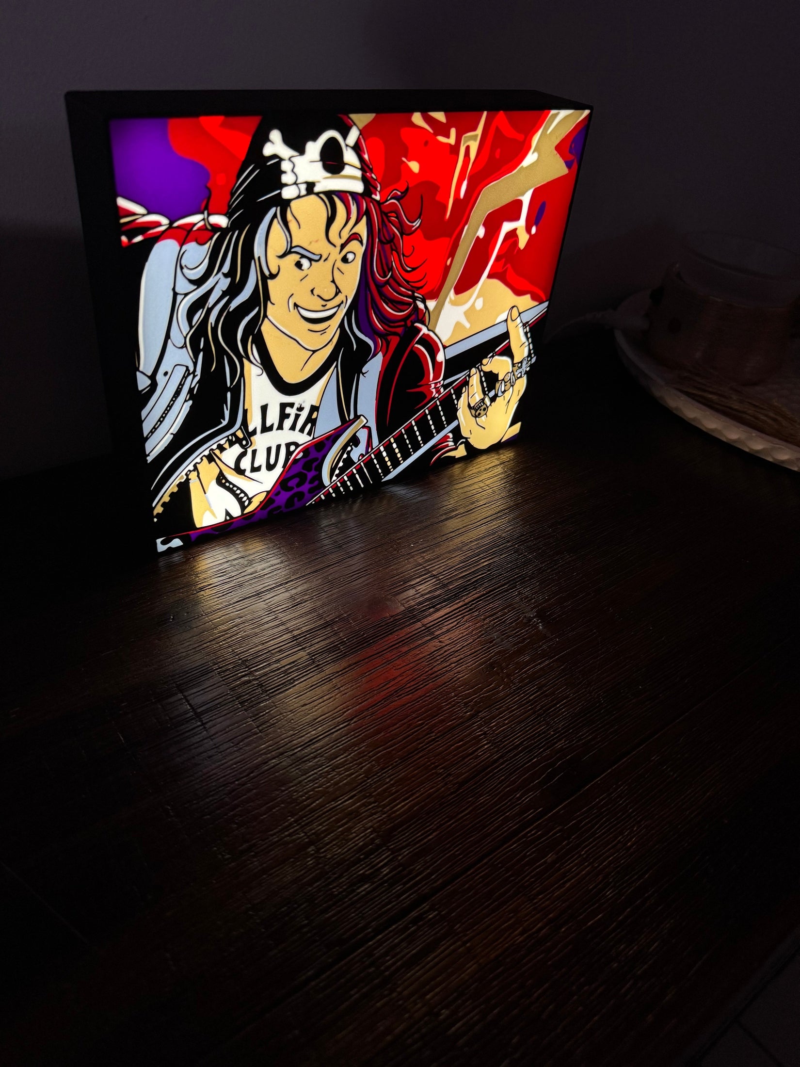LED Light-Up Sign: Eddie Munson's Final Solo - Hellfire Club Edition 🎸