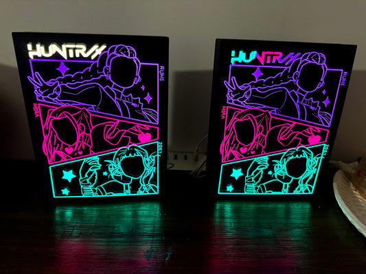 HUNTR/X K‑Pop Demon Hunters - LED Light Up Sign - USB Powered