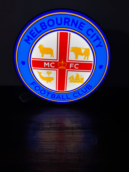 Melbourne City FC Emblem - LED Light Up Sign - USB Powered