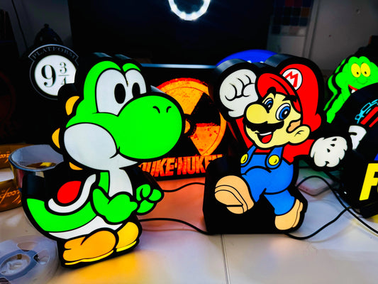 Yoshi - Bright Light Up Sign - USB Powered - Michael's 3D World