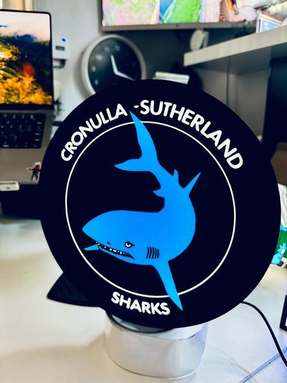 Cronulla Sharks - Light Up Sign / Logo - USB Powered (Old Logo) - Michael's 3D World