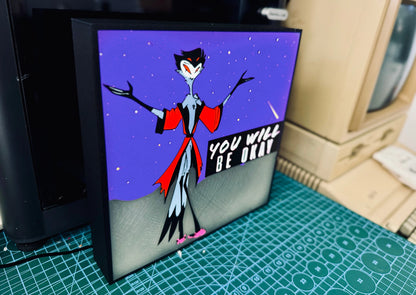 Stolas - You will be Okay - Night Light / Light up Sign - Helluva Boss - Michael's 3D World