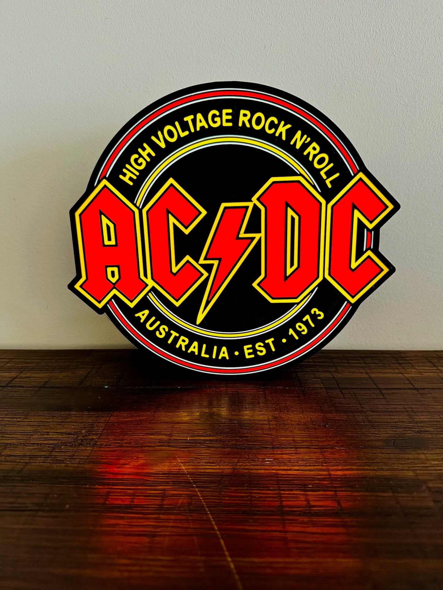 AC/DC - High Voltage Rock n' Roll Logo - Night Light / Light Up Wall Art
