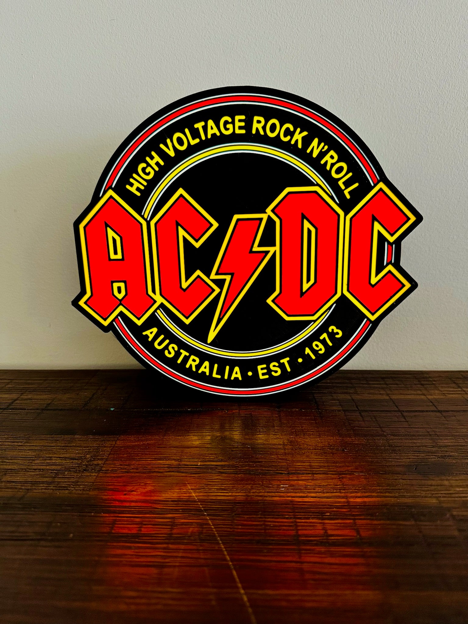AC/DC - High Voltage Rock n' Roll Logo - Night Light / Light Up Wall Art