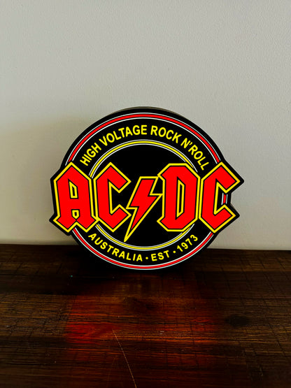 AC/DC - High Voltage Rock n' Roll Logo - Night Light / Light Up Wall Art