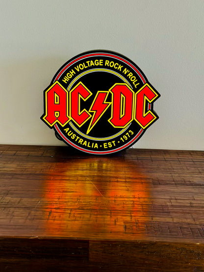AC/DC - High Voltage Rock n' Roll Logo - Night Light / Light Up Wall Art