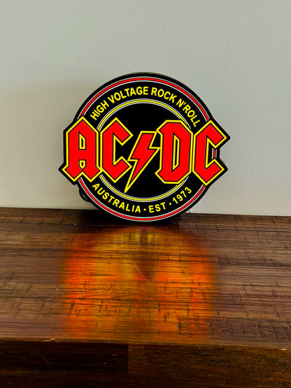 AC/DC - High Voltage Rock n' Roll Logo - Night Light / Light Up Wall Art