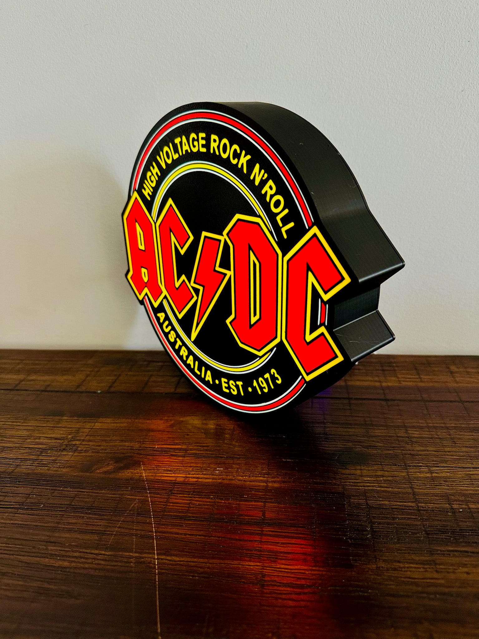 AC/DC - High Voltage Rock n' Roll Logo - Night Light / Light Up Wall Art