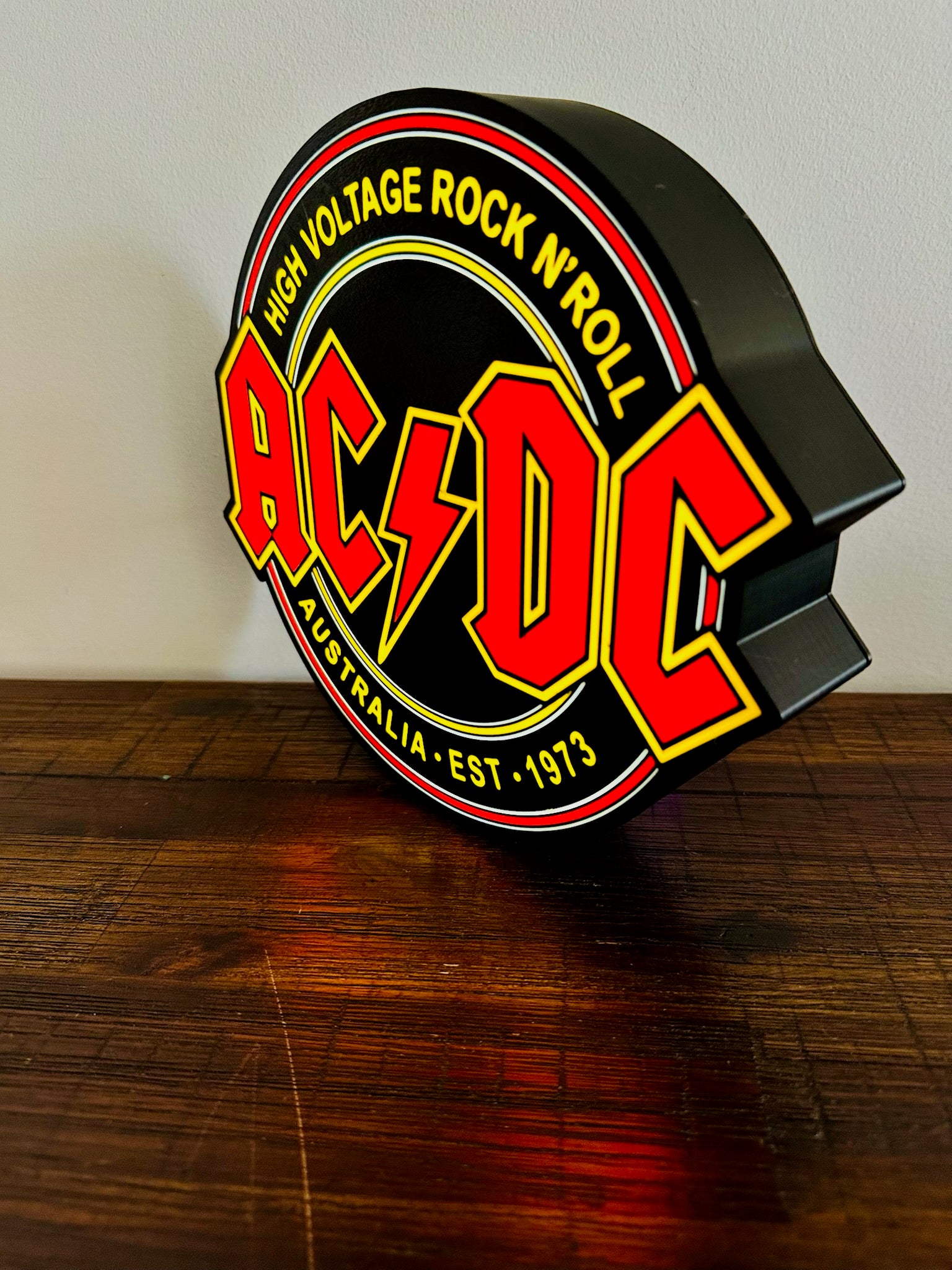 AC/DC - High Voltage Rock n' Roll Logo - Night Light / Light Up Wall Art
