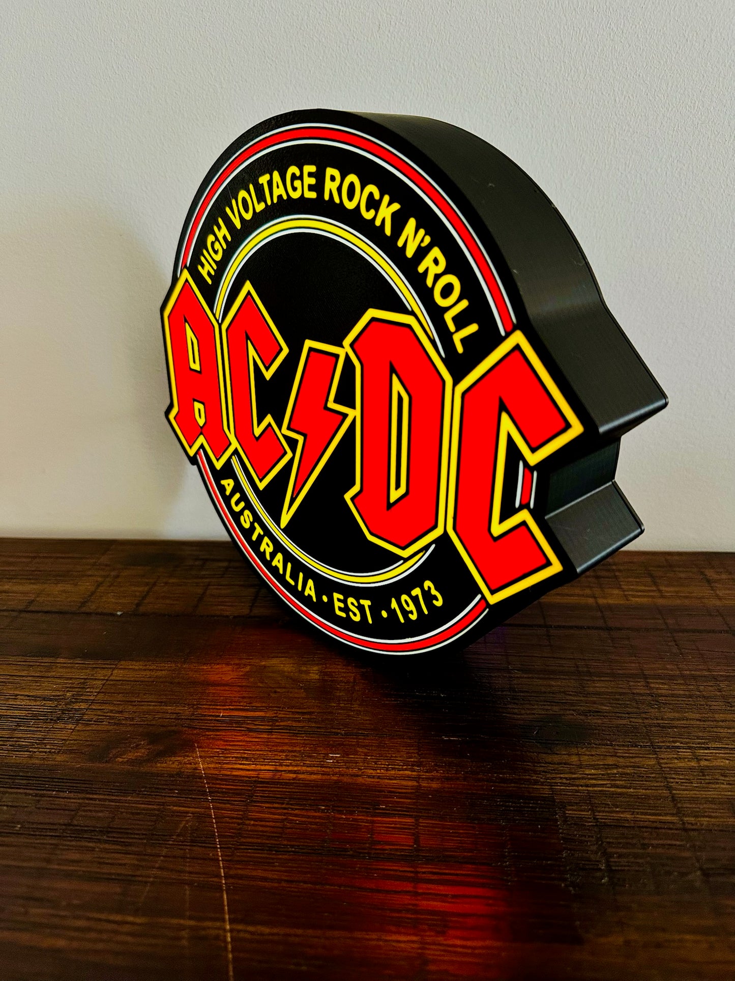 AC/DC - High Voltage Rock n' Roll Logo - Night Light / Light Up Wall Art