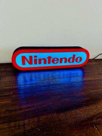 Nintendo Logo LED Light-Up Display Sign - Illuminate Your Gaming Space! 🎮