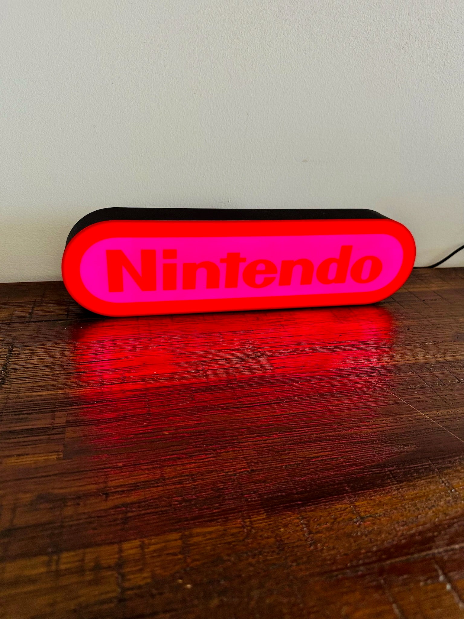 Nintendo Logo LED Light-Up Display Sign - Illuminate Your Gaming Space! 🎮