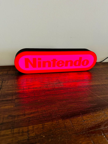Nintendo Logo LED Light-Up Display Sign - Illuminate Your Gaming Space! 🎮