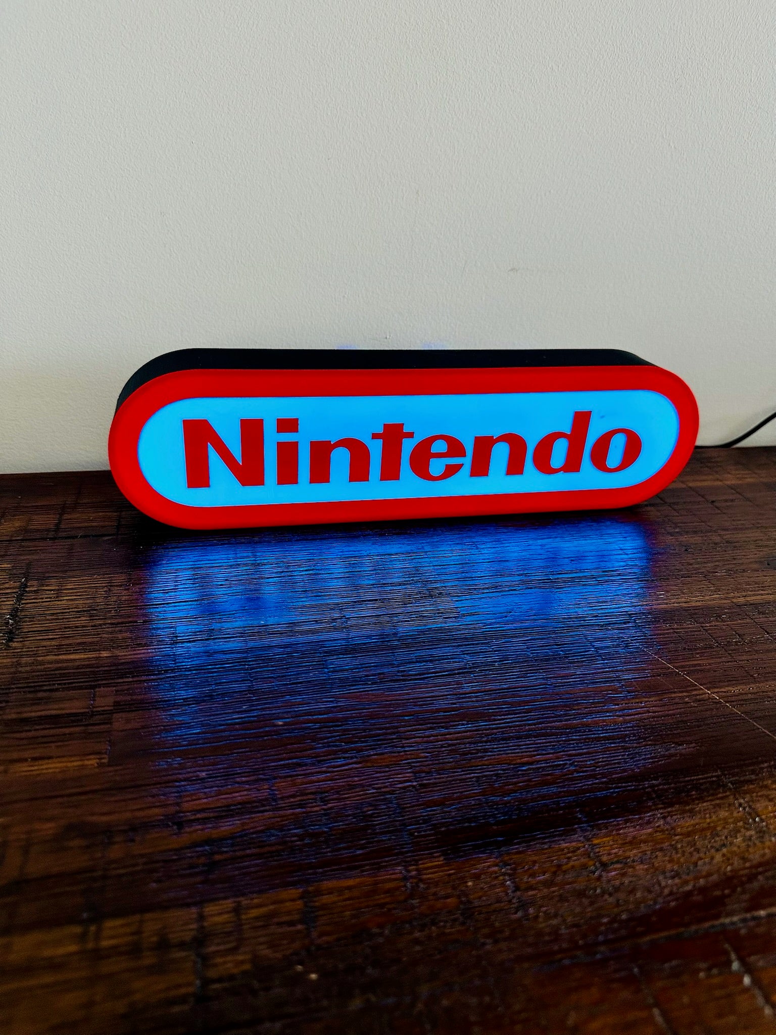 Nintendo Logo LED Light-Up Display Sign - Illuminate Your Gaming Space! 🎮