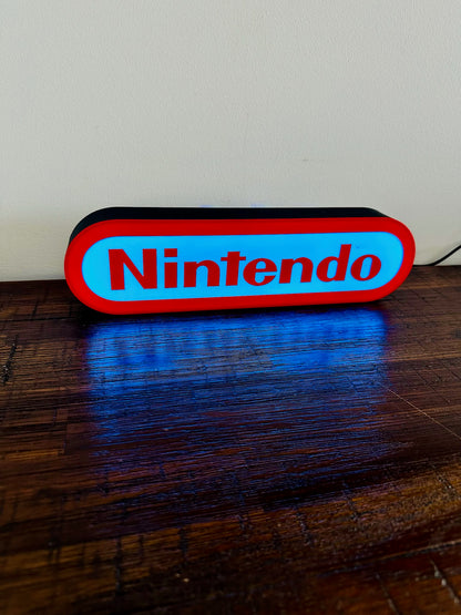 Nintendo Logo LED Light-Up Display Sign - Illuminate Your Gaming Space! 🎮