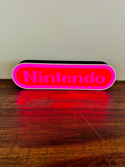 Nintendo Logo LED Light-Up Display Sign - Illuminate Your Gaming Space! 🎮
