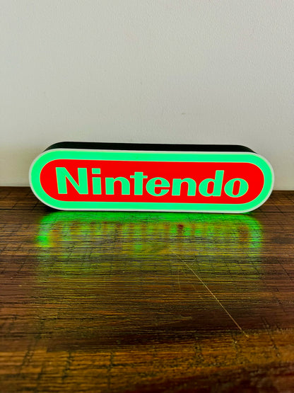 Nintendo Logo LED Light-Up Display Sign - Illuminate Your Gaming Space! 🎮