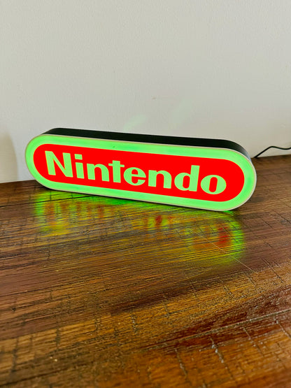 Nintendo Logo LED Light-Up Display Sign - Illuminate Your Gaming Space! 🎮