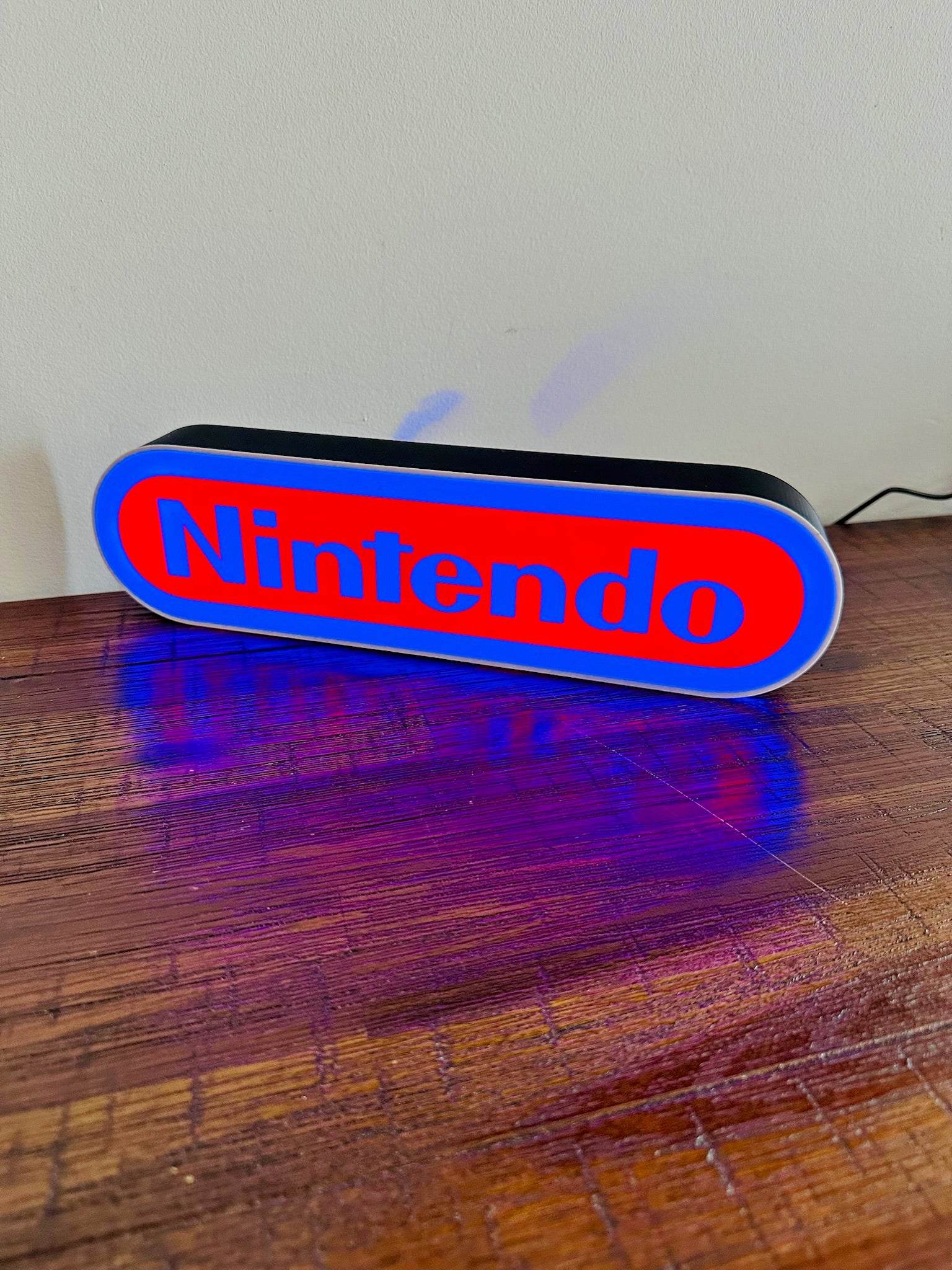 Nintendo Logo LED Light-Up Display Sign - Illuminate Your Gaming Space! 🎮
