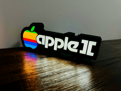 Apple II Apple Logo - Full Colour or White - Night Light / Light Up Wall Art