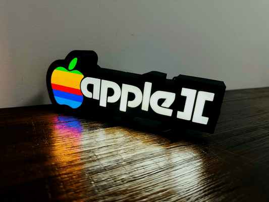 Apple II Apple Logo - Full Colour or White - Night Light / Light Up Wall Art
