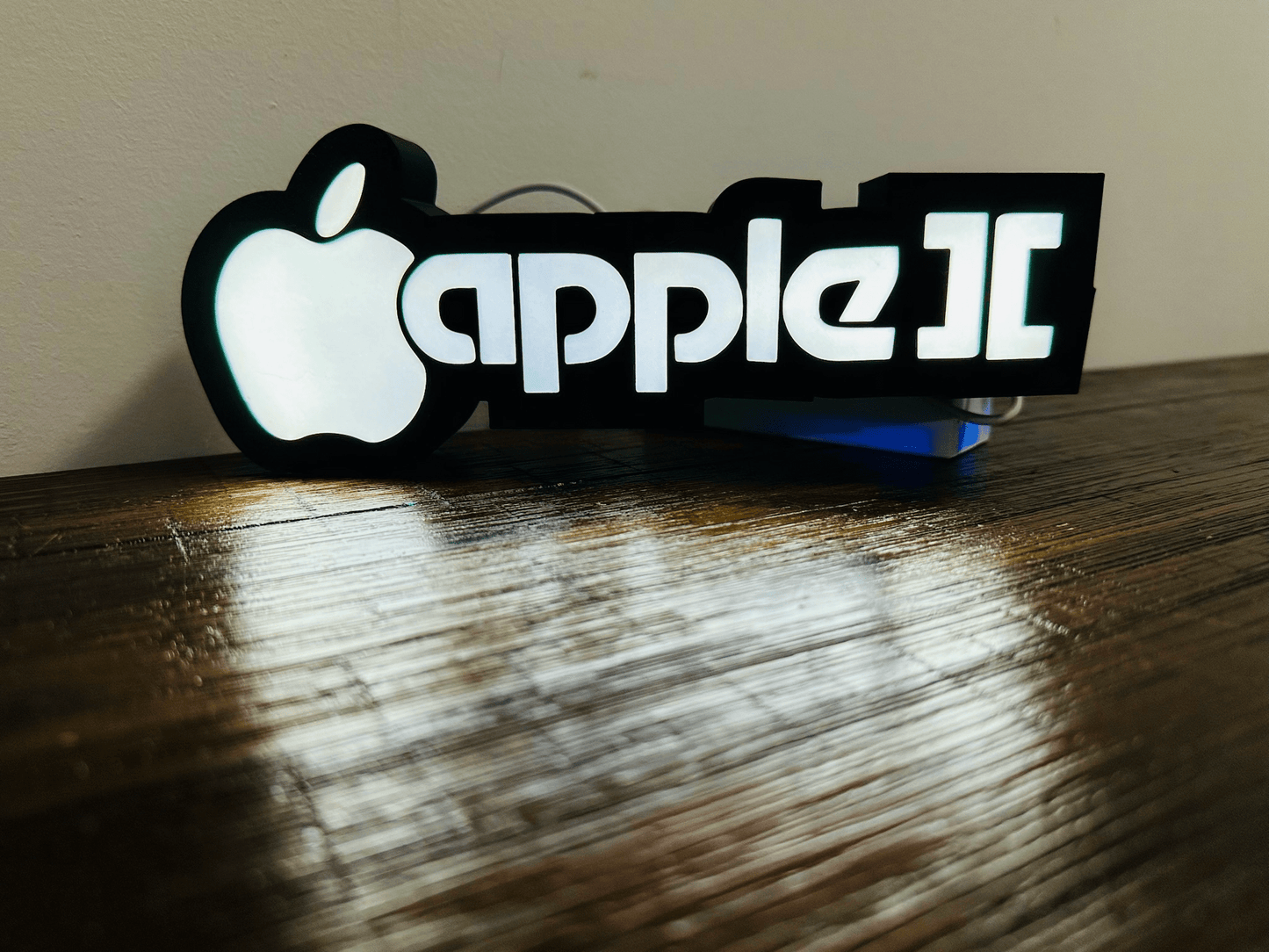 Apple II Apple Logo - Full Colour or White - Night Light / Light Up Wall Art