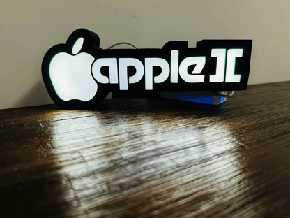 Apple II Apple Logo - Full Colour or White - Night Light / Light Up Wall Art