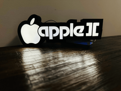 Apple II Apple Logo - Full Colour or White - Night Light / Light Up Wall Art