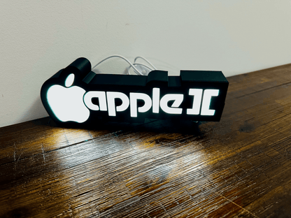 Apple II Apple Logo - Full Colour or White - Night Light / Light Up Wall Art