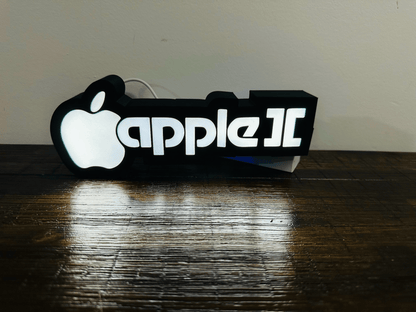 Apple II Apple Logo - Full Colour or White - Night Light / Light Up Wall Art