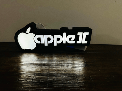 Apple II Apple Logo - Full Colour or White - Night Light / Light Up Wall Art