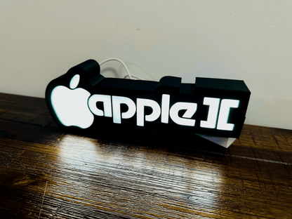 Apple II Apple Logo - Full Colour or White - Night Light / Light Up Wall Art