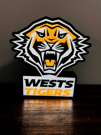 Wests Tigers - NRL Logo Light-up Sign - USB Powered