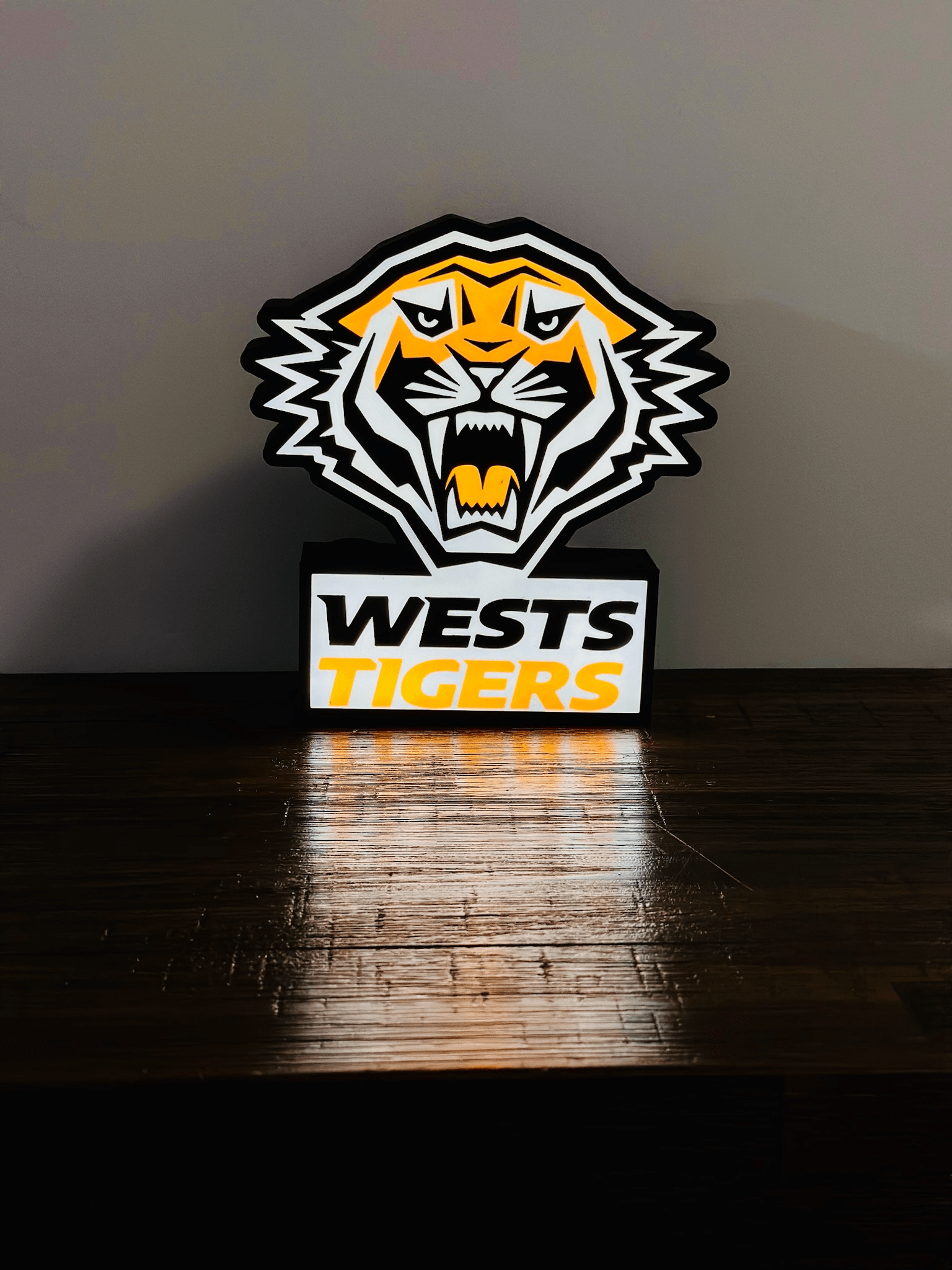 Wests Tigers - NRL Logo Light-up Sign - USB Powered