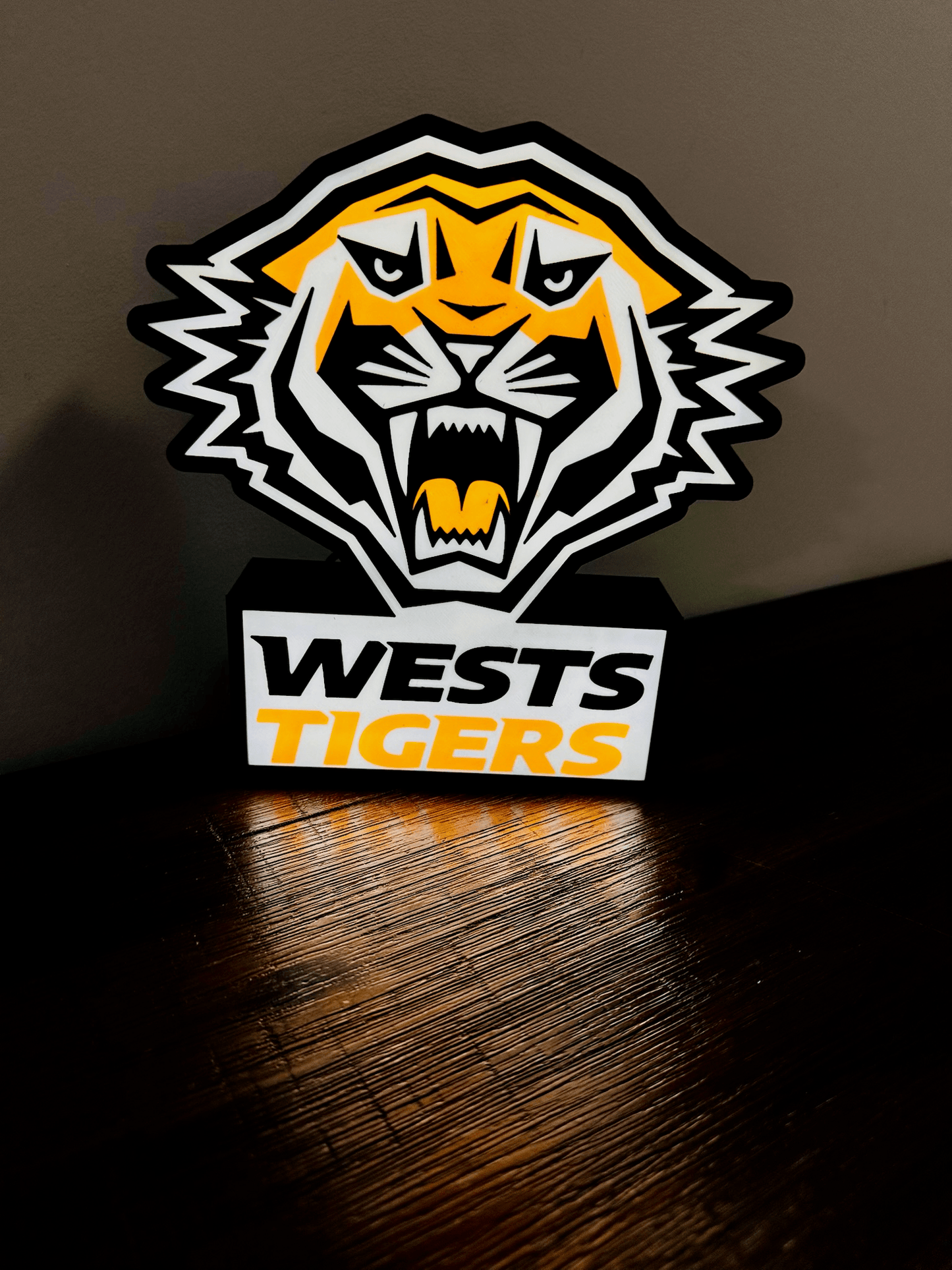 Wests Tigers - NRL Logo Light-up Sign - USB Powered