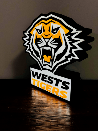 Wests Tigers - NRL Logo Light-up Sign - USB Powered