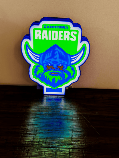 Canberra Raiders Logo - Light Up Sign - USB Powered