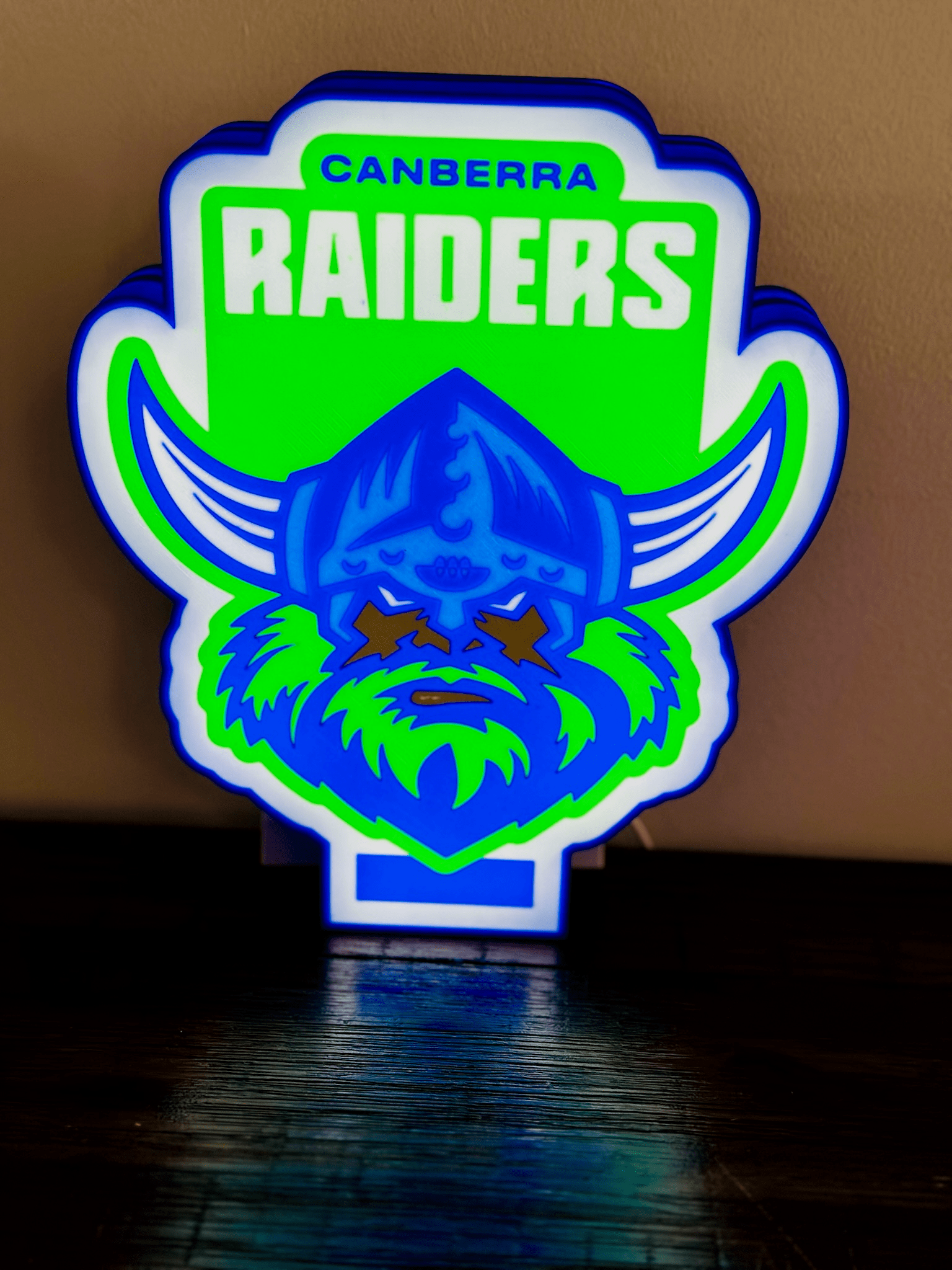Canberra Raiders Logo - Light Up Sign - USB Powered
