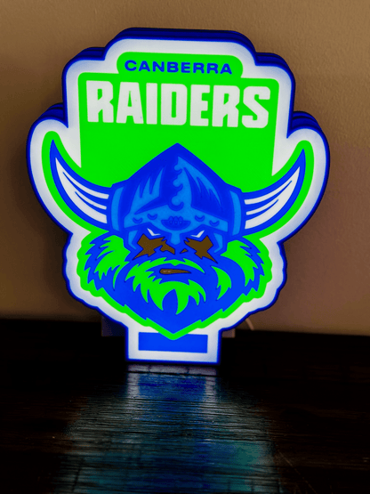 Canberra Raiders Logo - Light Up Sign - USB Powered