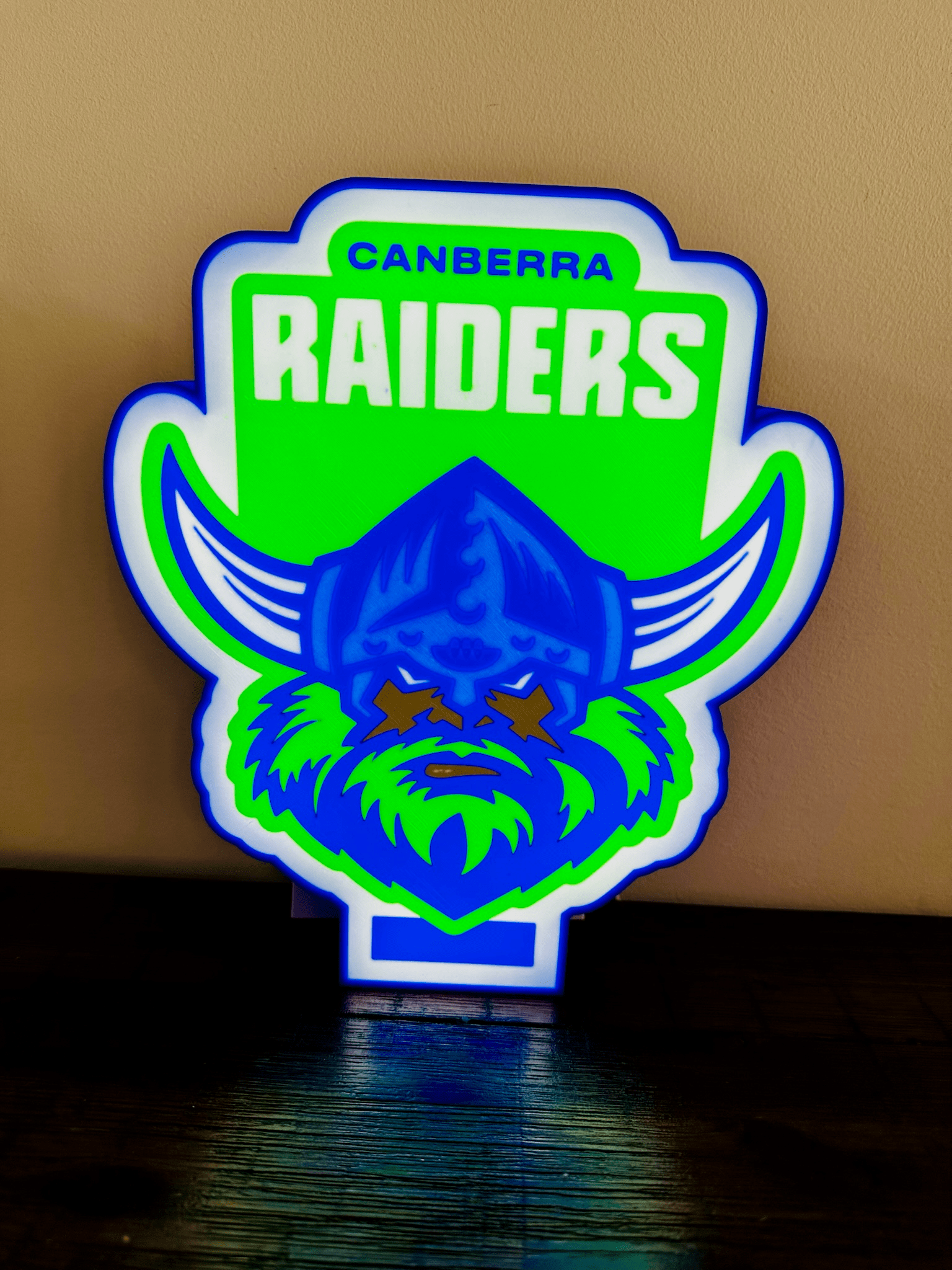 Canberra Raiders Logo - Light Up Sign - USB Powered
