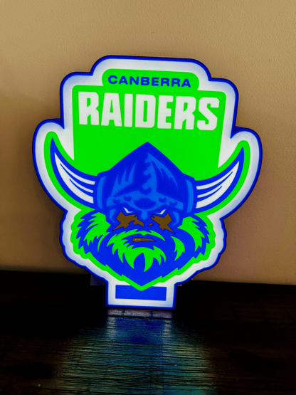 Canberra Raiders Logo - Light Up Sign - USB Powered