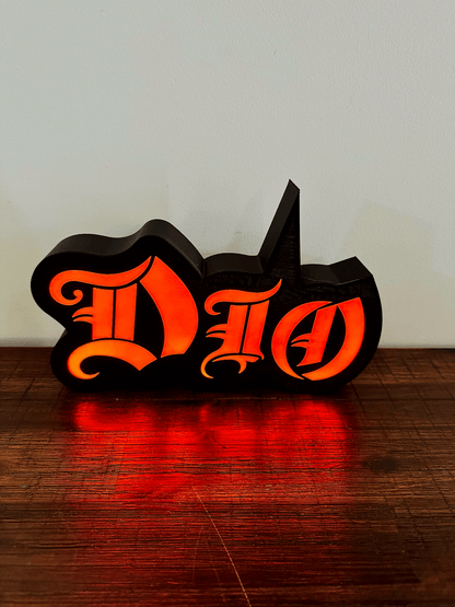 Dio - Rock Music Band - 1980's - Night Light / Bright Red Light Up Wall Art