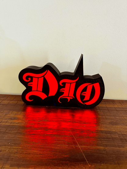 Dio - Rock Music Band - 1980's - Night Light / Bright Red Light Up Wall Art