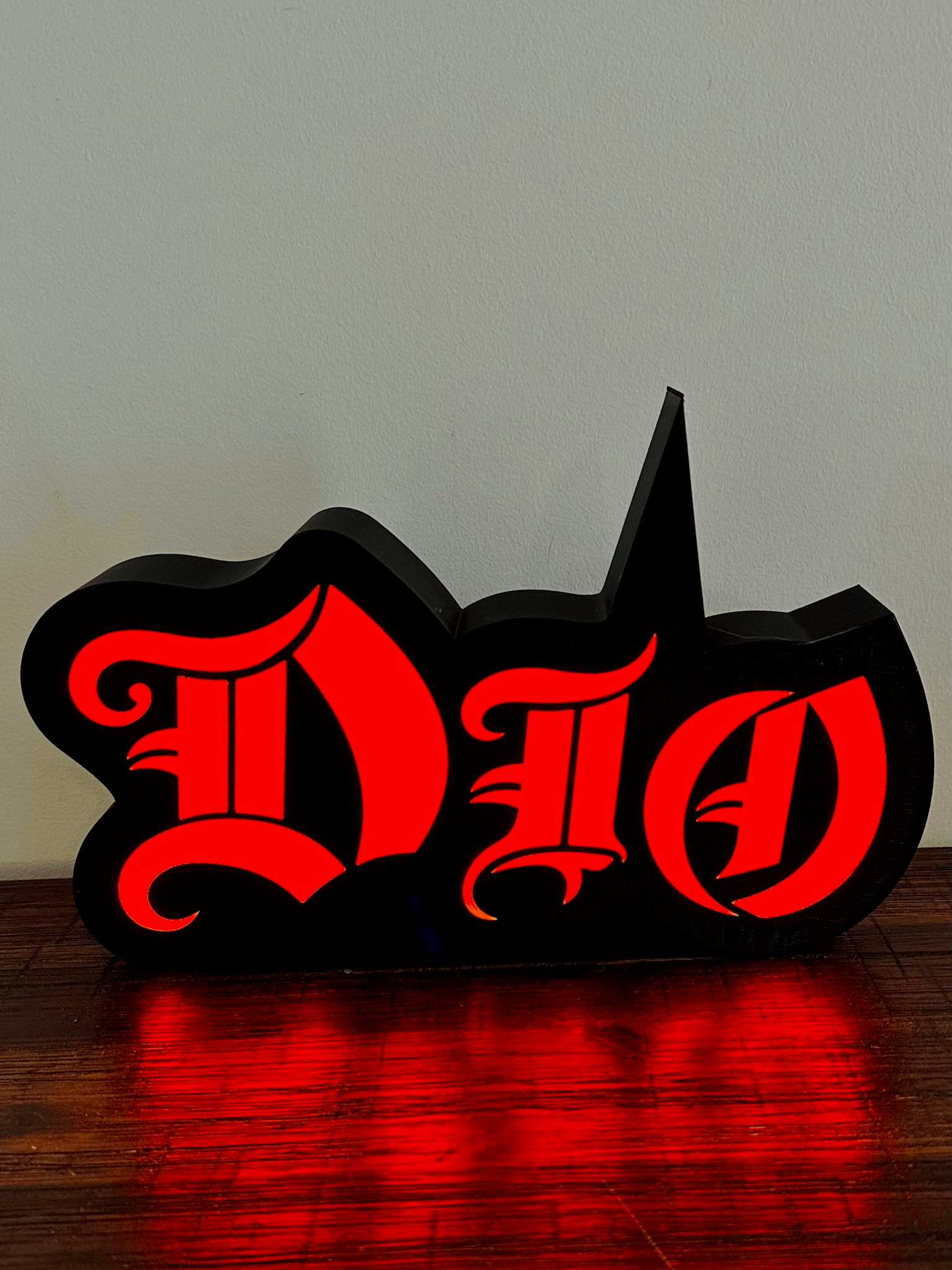 Dio - Rock Music Band - 1980's - Night Light / Bright Red Light Up Wall Art