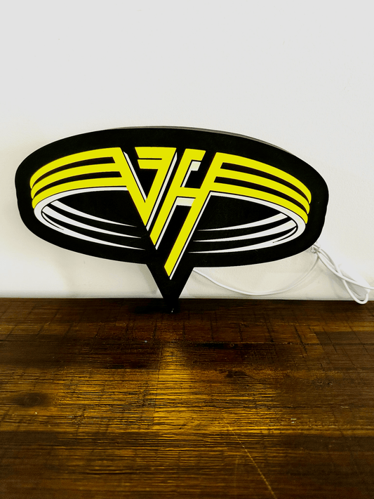 Van Halen - Rock Music Band - 1980's Logo - Night Light / Bright Light Up Wall Art