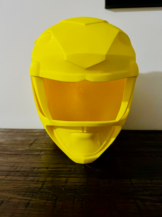 Yellow Mighty Morphin Power Rangers Helmet - Cosplay Kit / Full Size Decoration